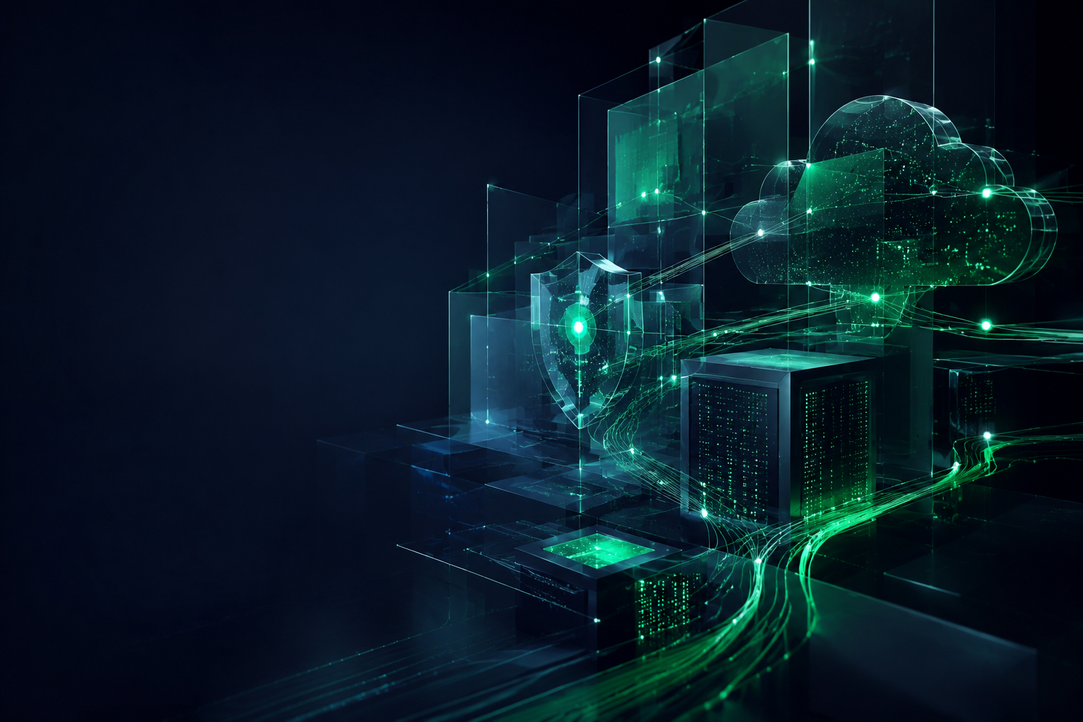 Abstract connected technology infrastructure